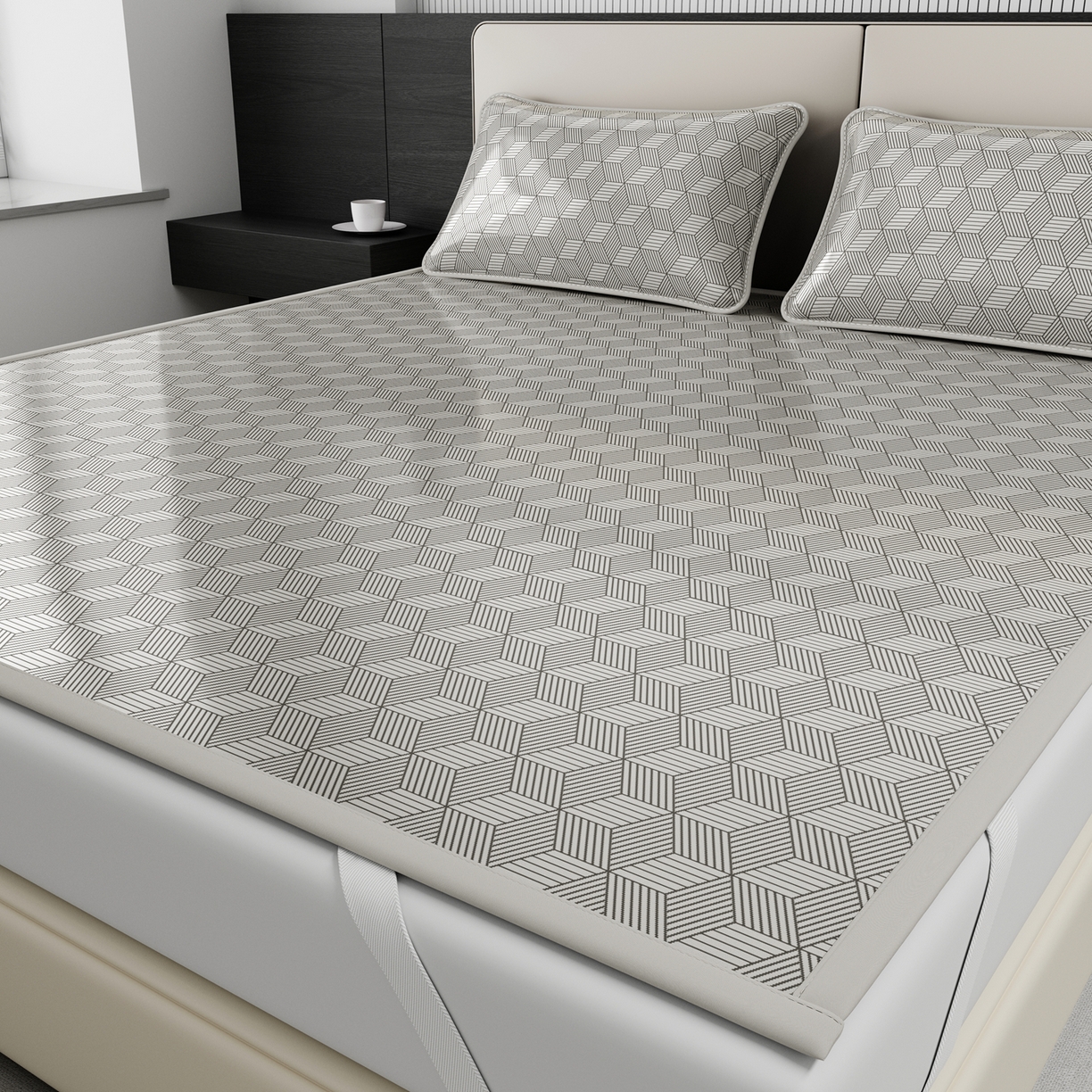 91家纺网 家纺一手货源 找家纺 （总）爱思凯家纺 2026新款元森条席-冰丝凉席 成人款（床席款）