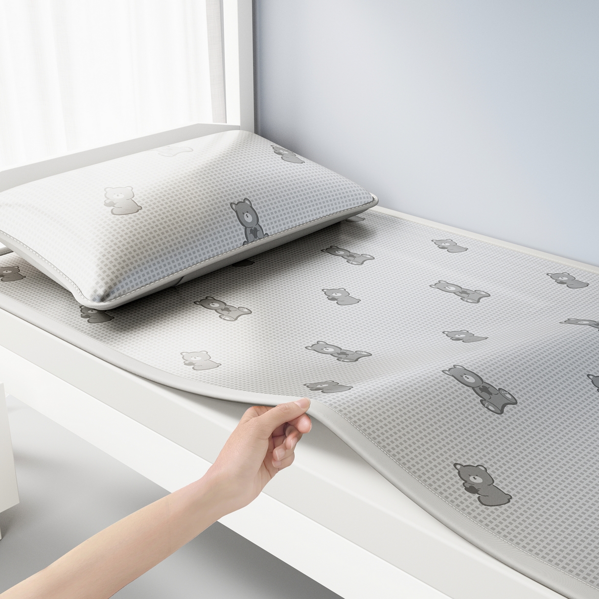 91家纺网 家纺一手货源 找家纺 （总）爱思凯家纺 2026新款元森条席-冰丝凉席 学生款（床席款）