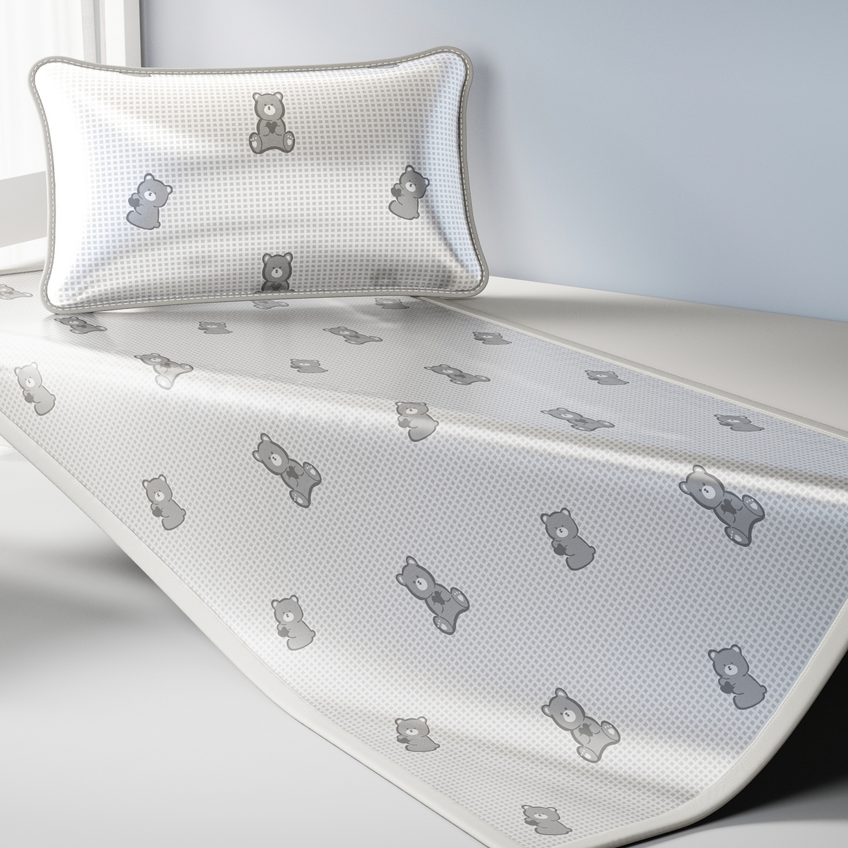 91家纺网 家纺一手货源 找家纺 （总）爱思凯家纺 2026新款元森条席-冰丝凉席 学生款（床席款）