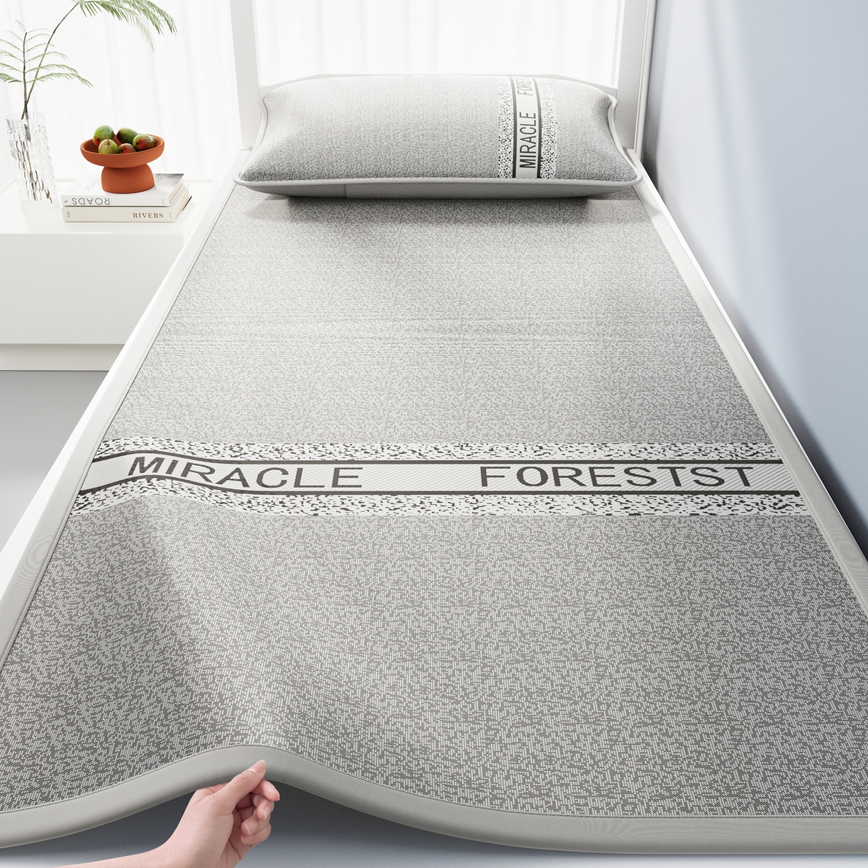 91家纺网 家纺一手货源 找家纺 （总）爱思凯家纺 2026新款元森条席-冰丝凉席 学生款（床席款）