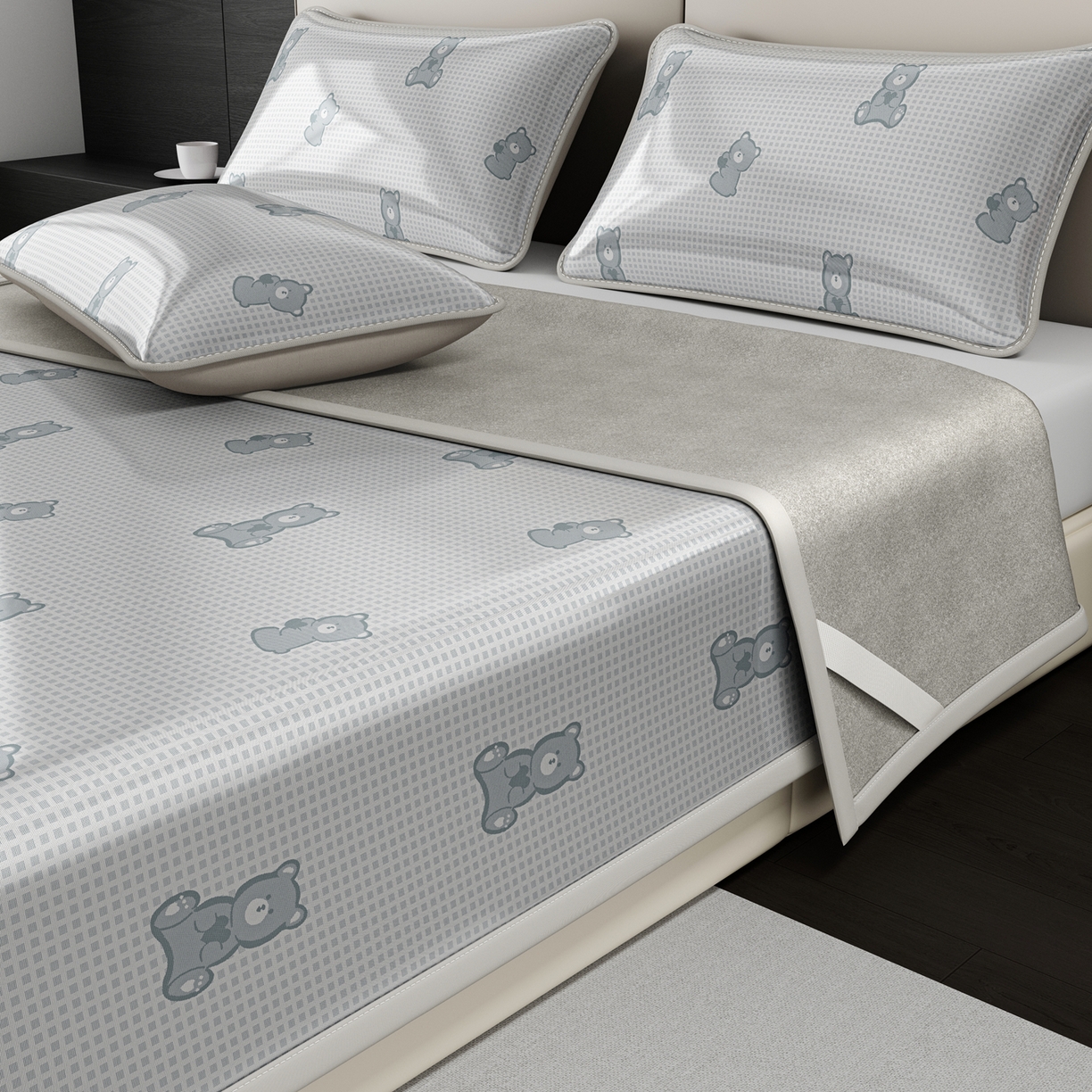 91家纺网 家纺一手货源 找家纺 （总）爱思凯家纺 2026新款元森条席-冰丝凉席 成人款（床席款）