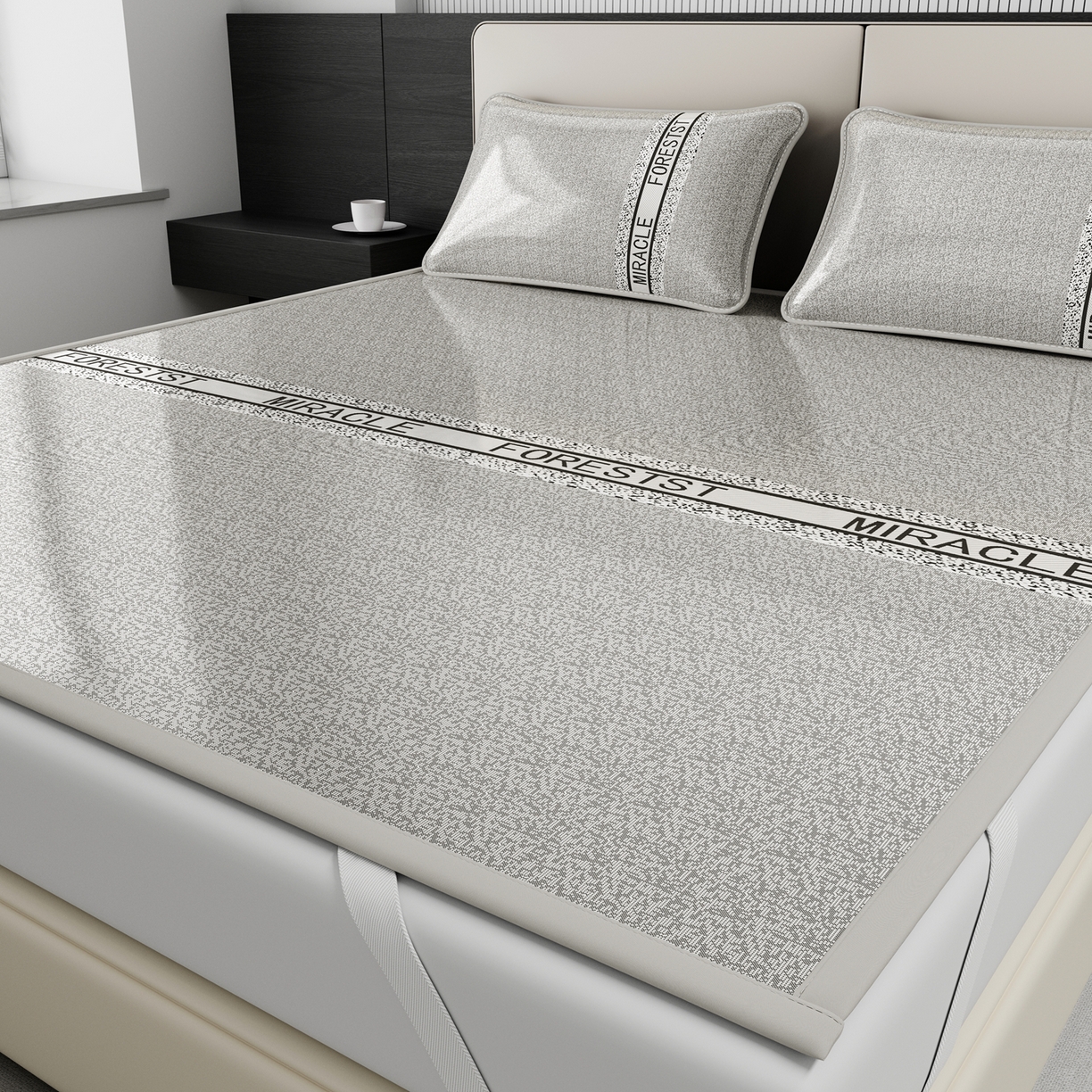 91家纺网 家纺一手货源 找家纺 （总）爱思凯家纺 2026新款元森条席-冰丝凉席 成人款（床席款）