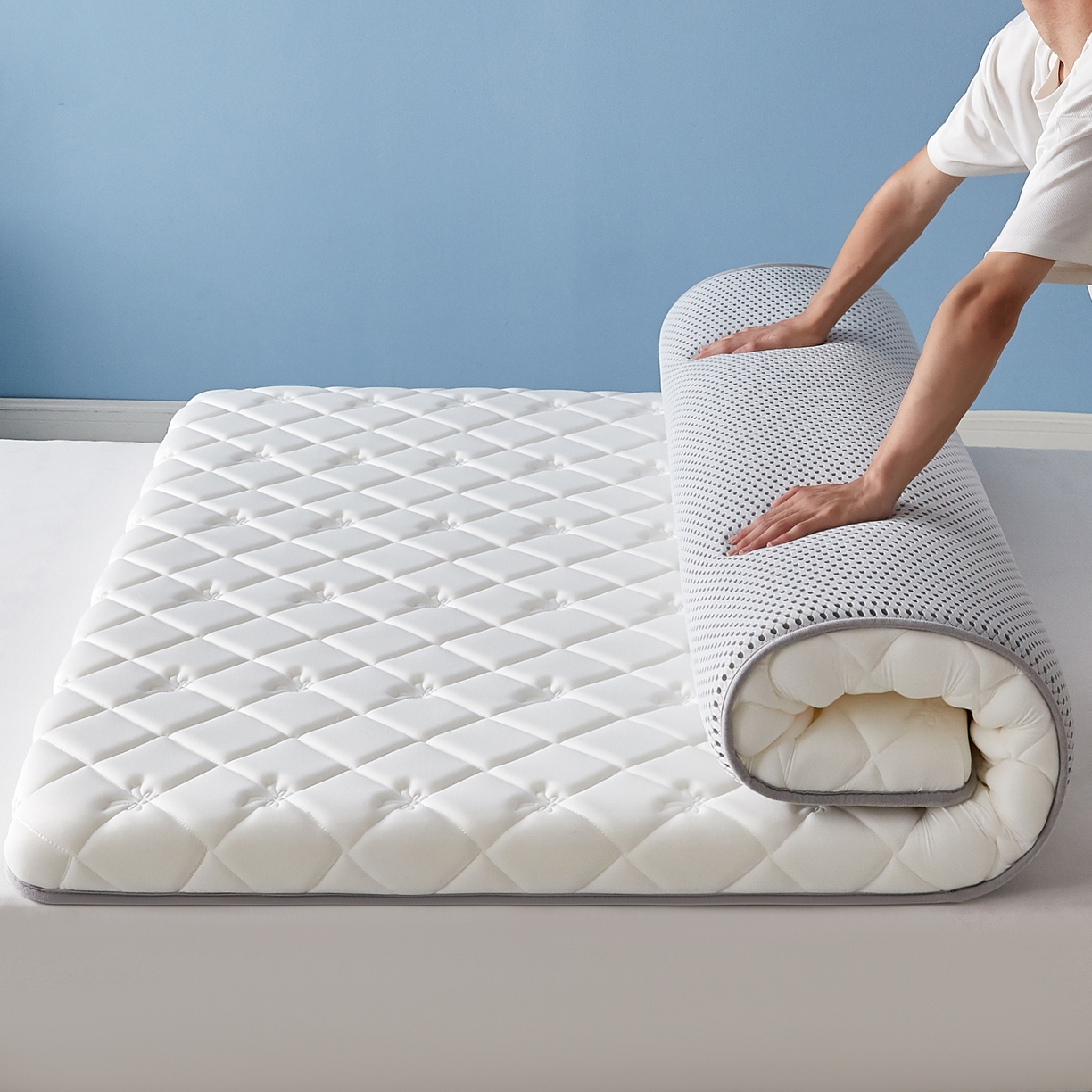 91家纺网 家纺一手货源 找家纺 （总）优莱床垫 2026新款乳胶抗压棉立体床垫垫子