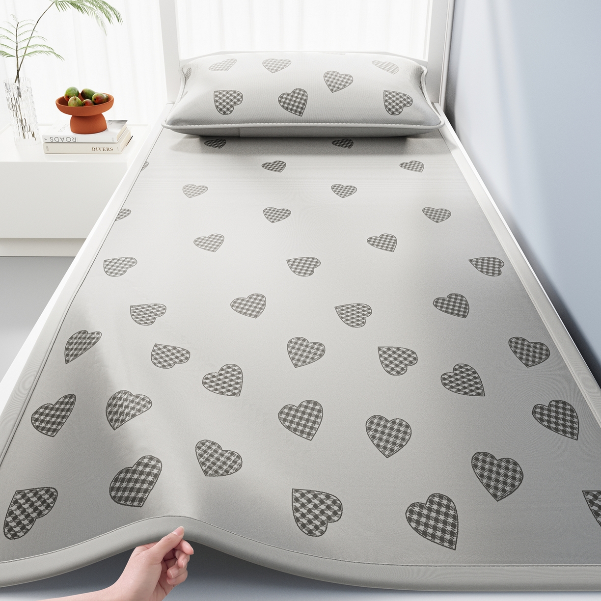 91家纺网 家纺一手货源 找家纺 （总）爱思凯家纺 2026新款元森条席-冰丝凉席 学生款（床席款）