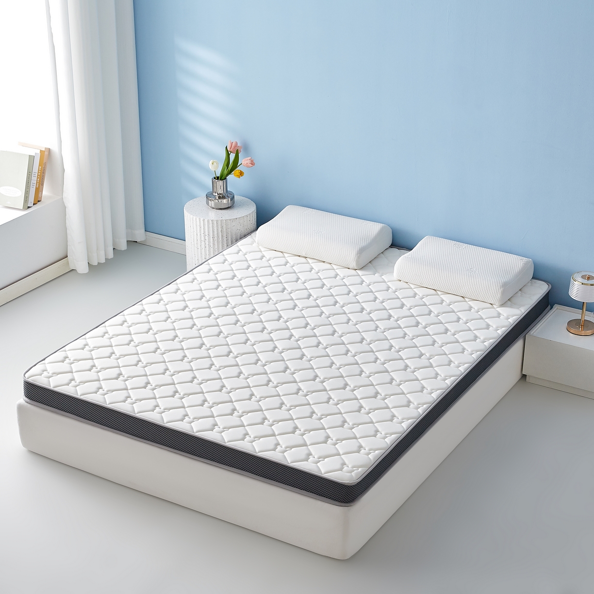 91家纺网 家纺一手货源 找家纺 优莱床垫 2026新款乳胶抗压棉立体床垫垫子 乳胶抗压棉小熊立体白