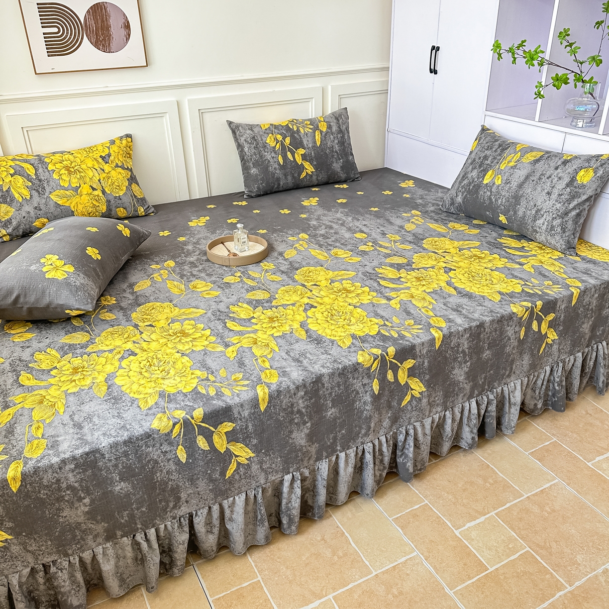 91家纺网 家纺一手货源 找家纺 （总）手艺人家纺 2026新款米娅HDS01-米娅HDS07单层双层纱单层炕盖单品炕盖炕盖单件