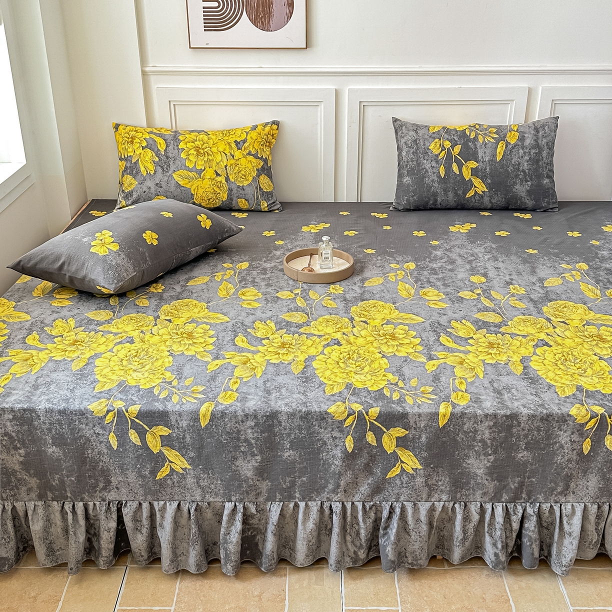 91家纺网 家纺一手货源 找家纺 （总）手艺人家纺 2026新款米娅HDS01-米娅HDS07单层双层纱单层炕盖单品炕盖炕盖单件