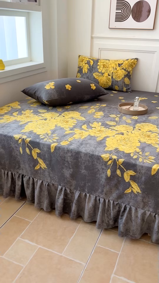 91家纺网 家纺一手货源 找家纺 手艺人家纺 2026新款米娅HDS01-米娅HDS07单层双层纱单层炕盖单品炕盖炕盖单件 米娅HDS01