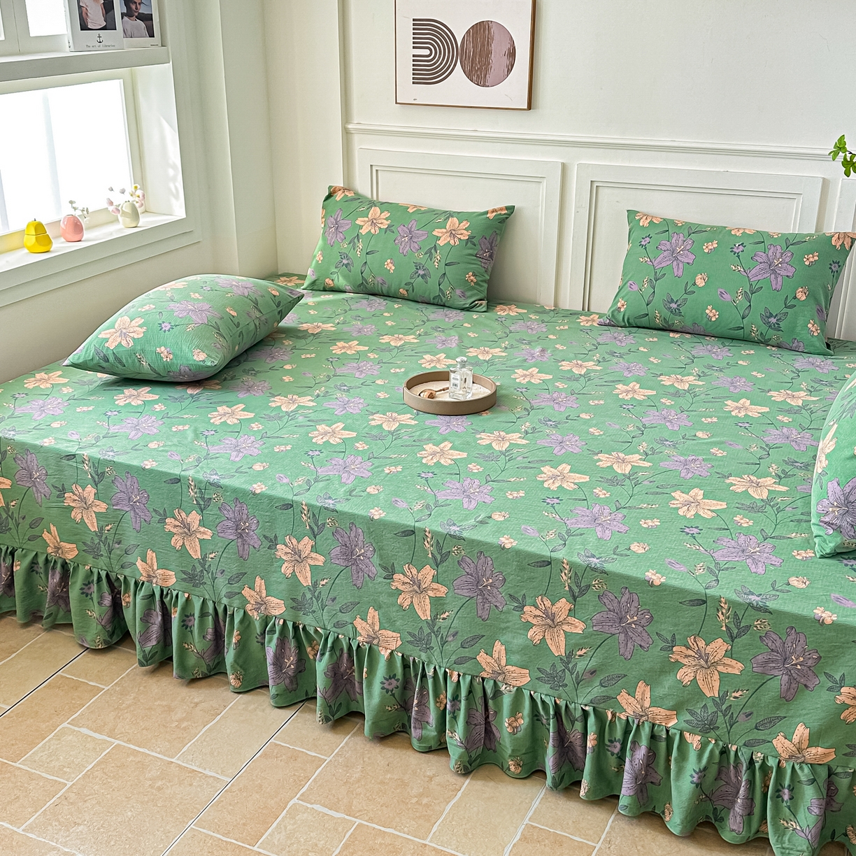 91家纺网 家纺一手货源 找家纺 手艺人家纺 2026新款米娅HDS01-米娅HDS07单层双层纱单层炕盖单品炕盖炕盖单件 米娅HDS02