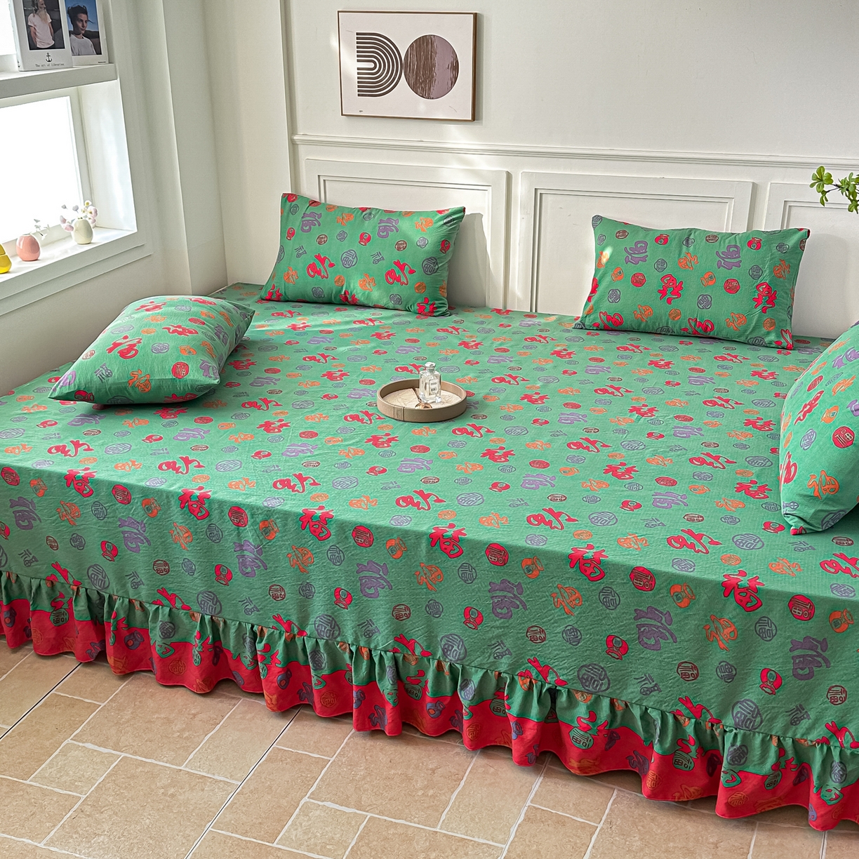 91家纺网 家纺一手货源 找家纺 手艺人家纺 2026新款米娅HDS01-米娅HDS07单层双层纱单层炕盖单品炕盖炕盖单件 米娅HDS03