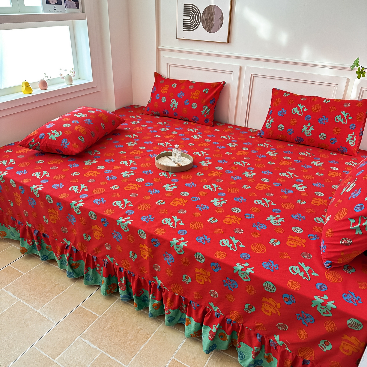 91家纺网 家纺一手货源 找家纺 手艺人家纺 2026新款米娅HDS01-米娅HDS07单层双层纱单层炕盖单品炕盖炕盖单件 米娅HDS05