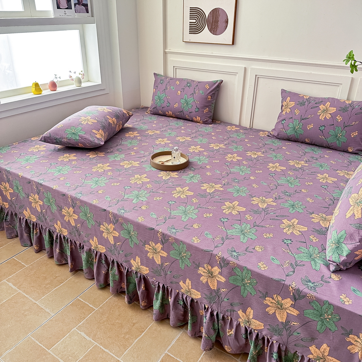 91家纺网 家纺一手货源 找家纺 手艺人家纺 2026新款米娅HDS01-米娅HDS07单层双层纱单层炕盖单品炕盖炕盖单件 米娅HDS06