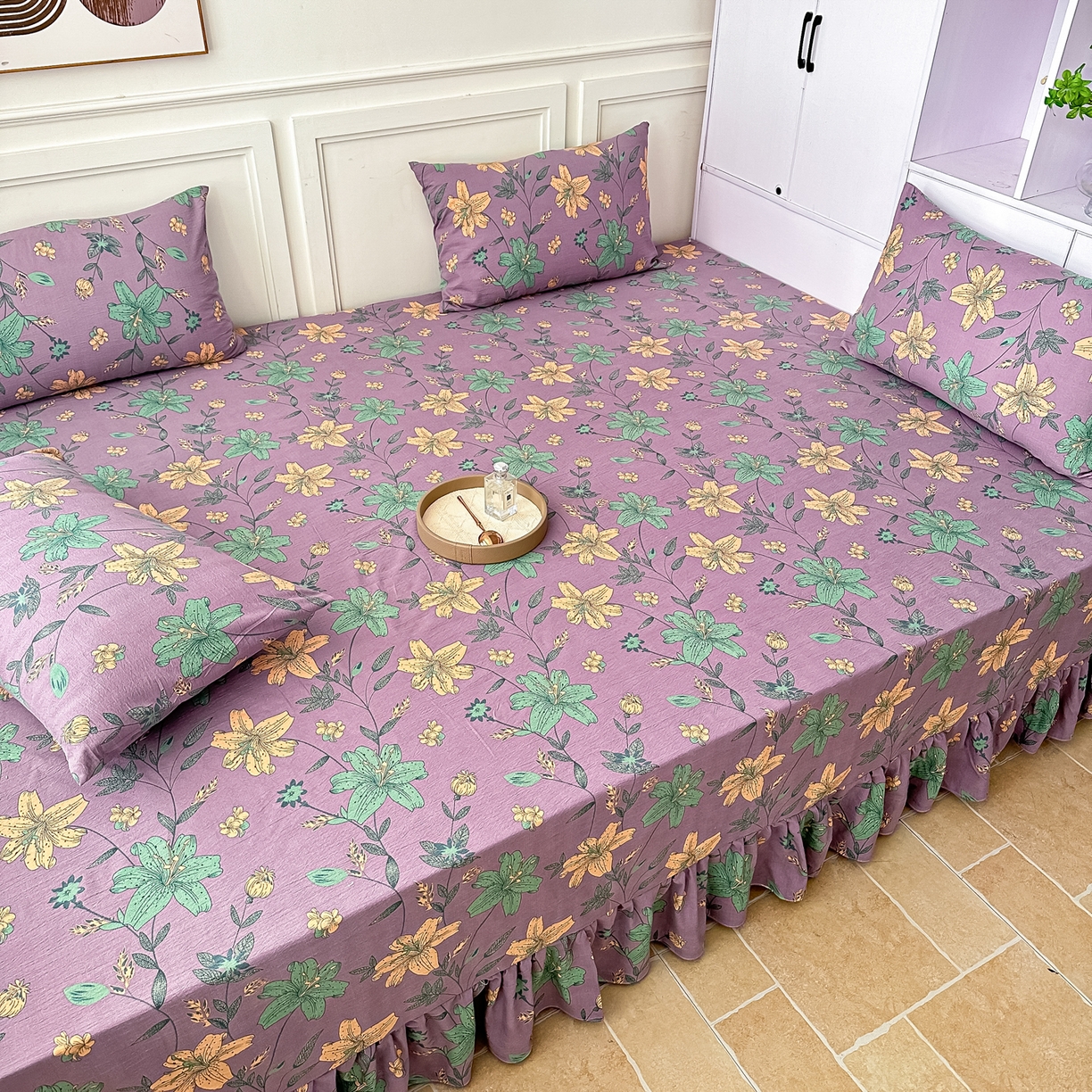 91家纺网 家纺一手货源 找家纺 手艺人家纺 2026新款米娅HDS01-米娅HDS07单层双层纱单层炕盖单品炕盖炕盖单件 米娅HDS06