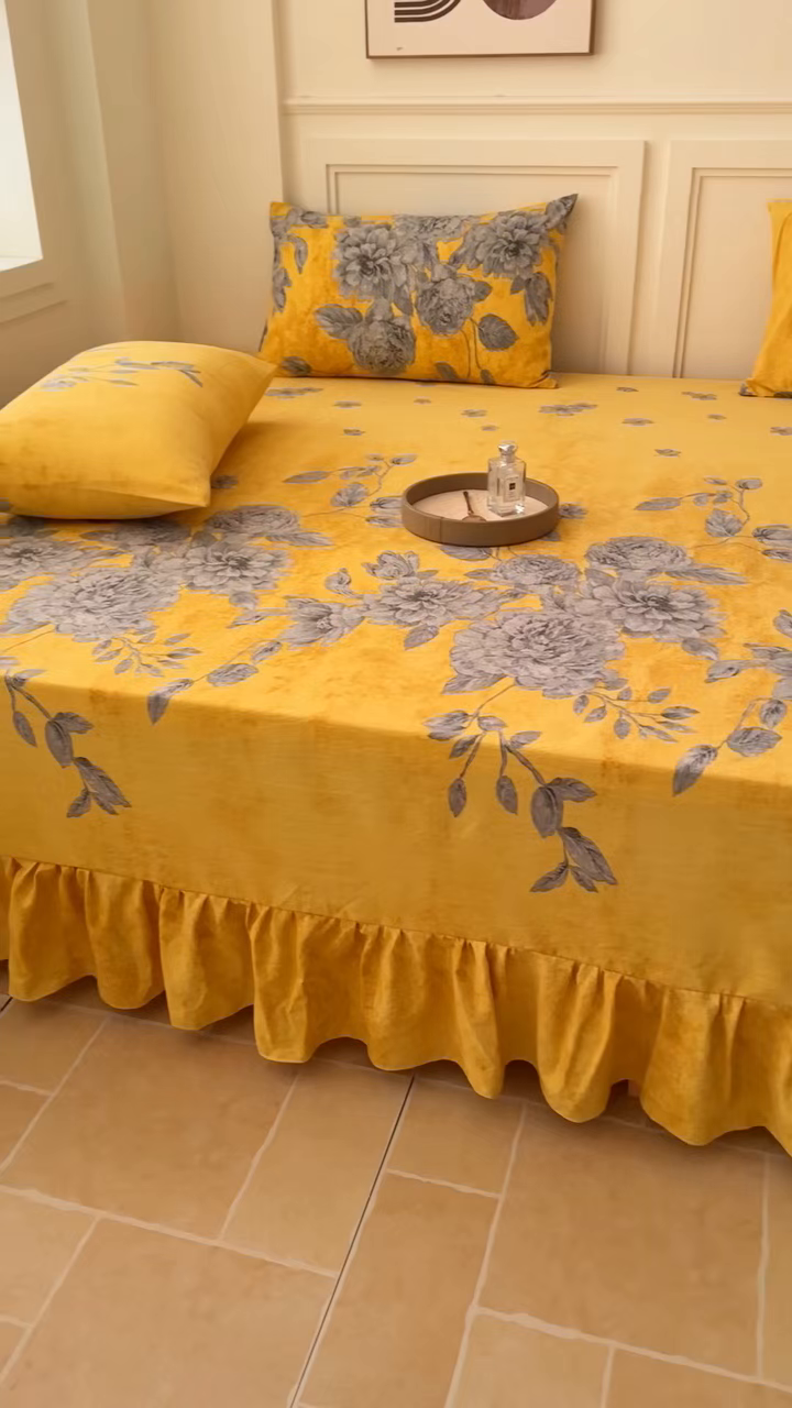 91家纺网 家纺一手货源 找家纺 手艺人家纺 2026新款米娅HDS01-米娅HDS07单层双层纱单层炕盖单品炕盖炕盖单件 米娅HDS07