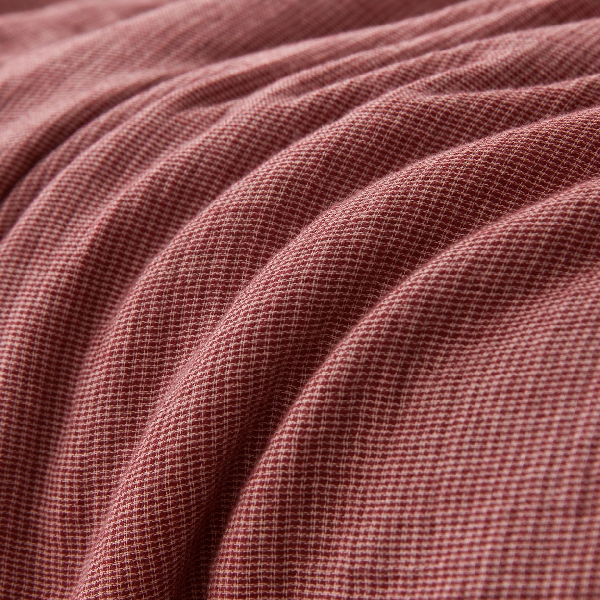 91家纺网 家纺一手货源 找家纺 乐家毛巾被（工厂自产自销） 2026新款A类新疆长绒棉色织提花双层纱千鸟格系列夏被 玫红