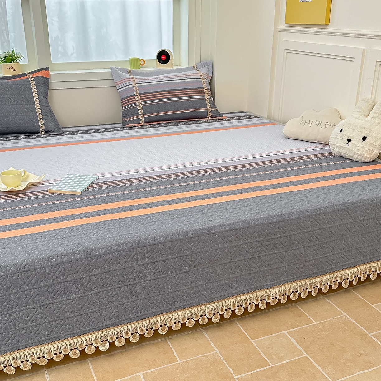 91家纺网 家纺一手货源 找家纺 （总）手艺人家纺 2026新款小清新水洗全棉纯棉印花床盖炕盖-第三批