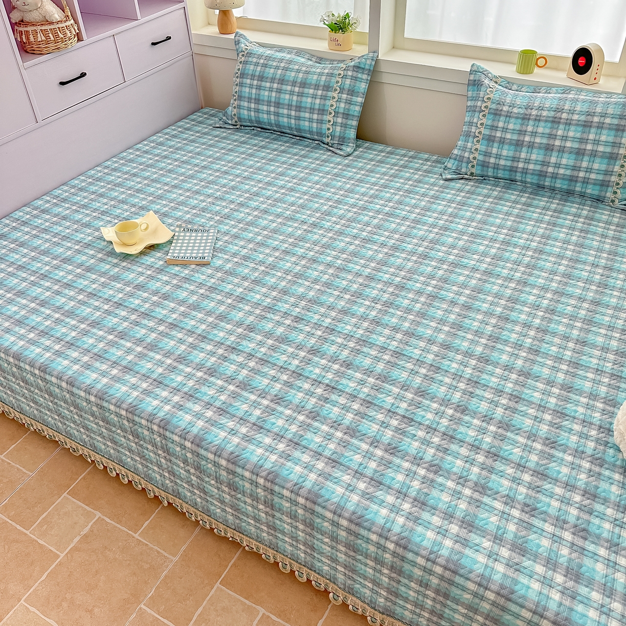 91家纺网 家纺一手货源 找家纺 （总）手艺人家纺 2026新款小清新水洗全棉纯棉印花床盖炕盖-第三批