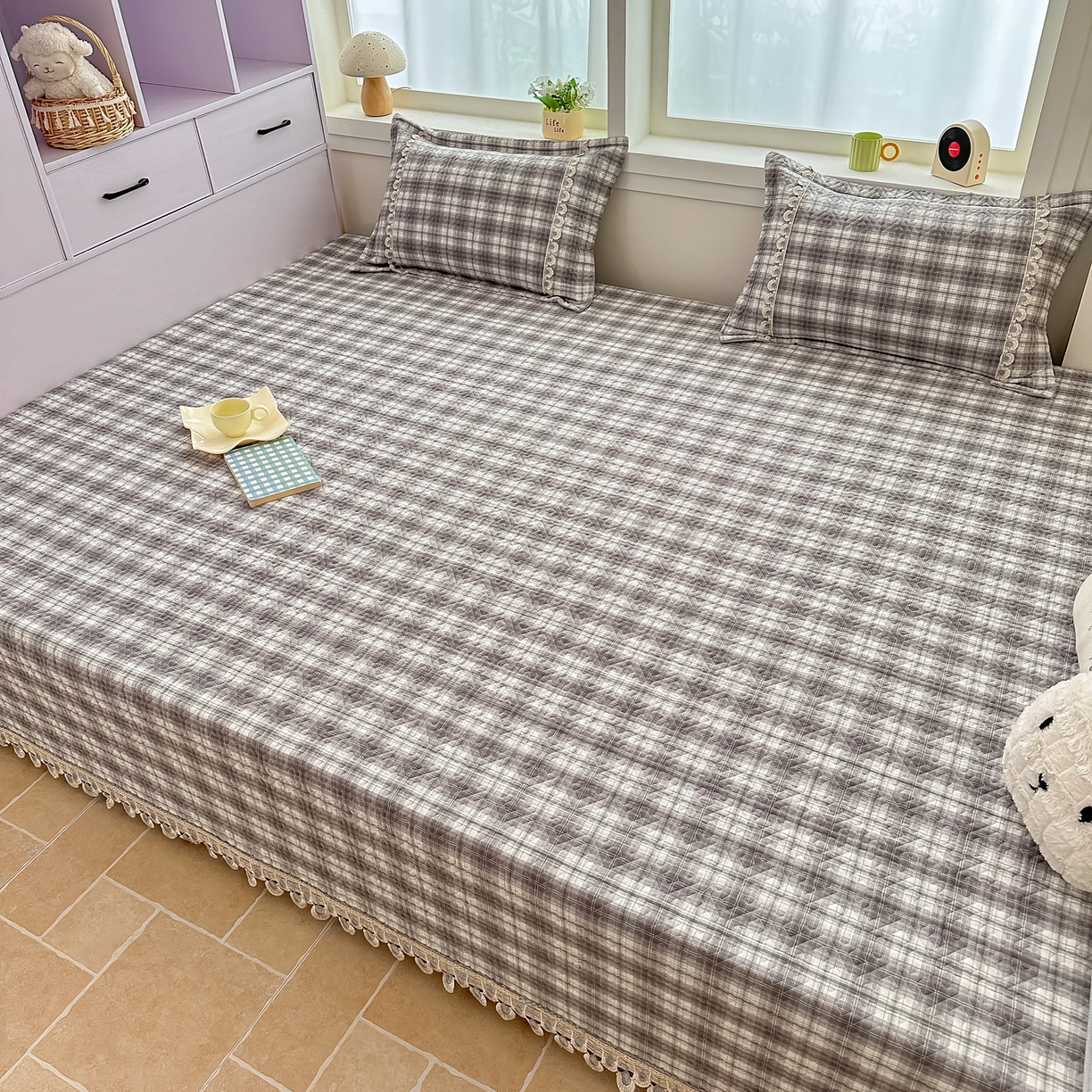 91家纺网 家纺一手货源 找家纺 （总）手艺人家纺 2026新款小清新水洗全棉纯棉印花床盖炕盖-第三批