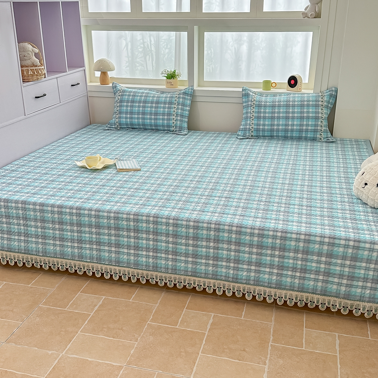 91家纺网 家纺一手货源 找家纺 手艺人家纺 2026新款小清新水洗全棉纯棉印花床盖炕盖-第三批 SX16