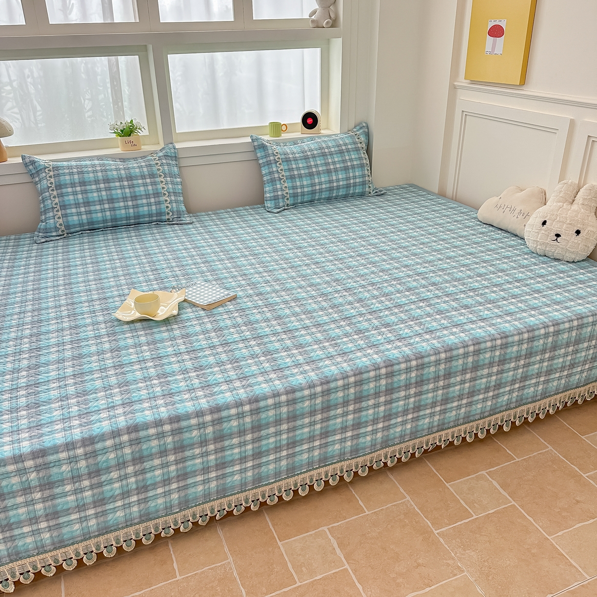 91家纺网 家纺一手货源 找家纺 手艺人家纺 2026新款小清新水洗全棉纯棉印花床盖炕盖-第三批 SX16