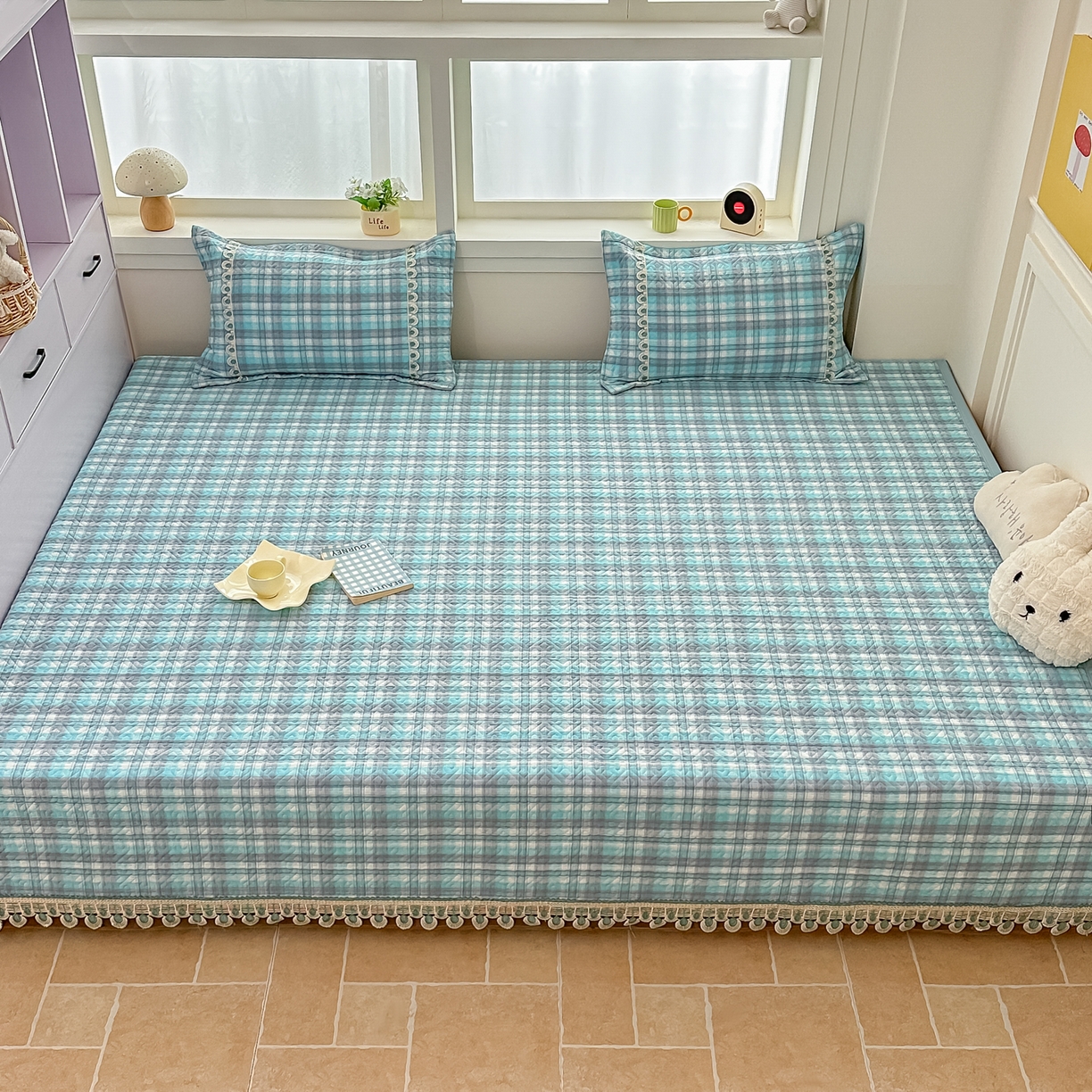 91家纺网 家纺一手货源 找家纺 手艺人家纺 2026新款小清新水洗全棉纯棉印花床盖炕盖-第三批 SX16