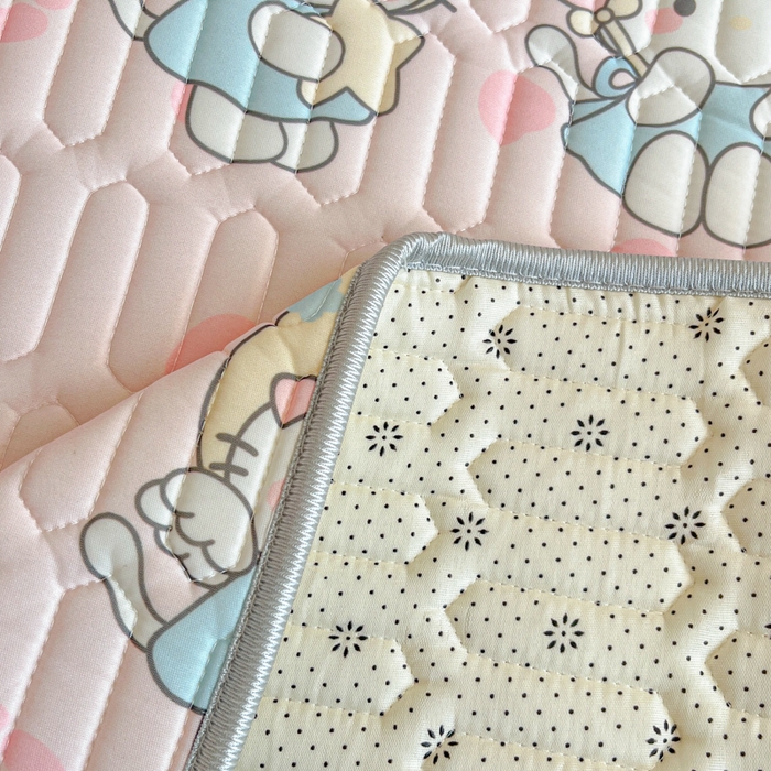 91家纺网 家纺一手货源 找家纺 柒月家居 2026新款小清新乳胶凉席三件套 豹纹精灵