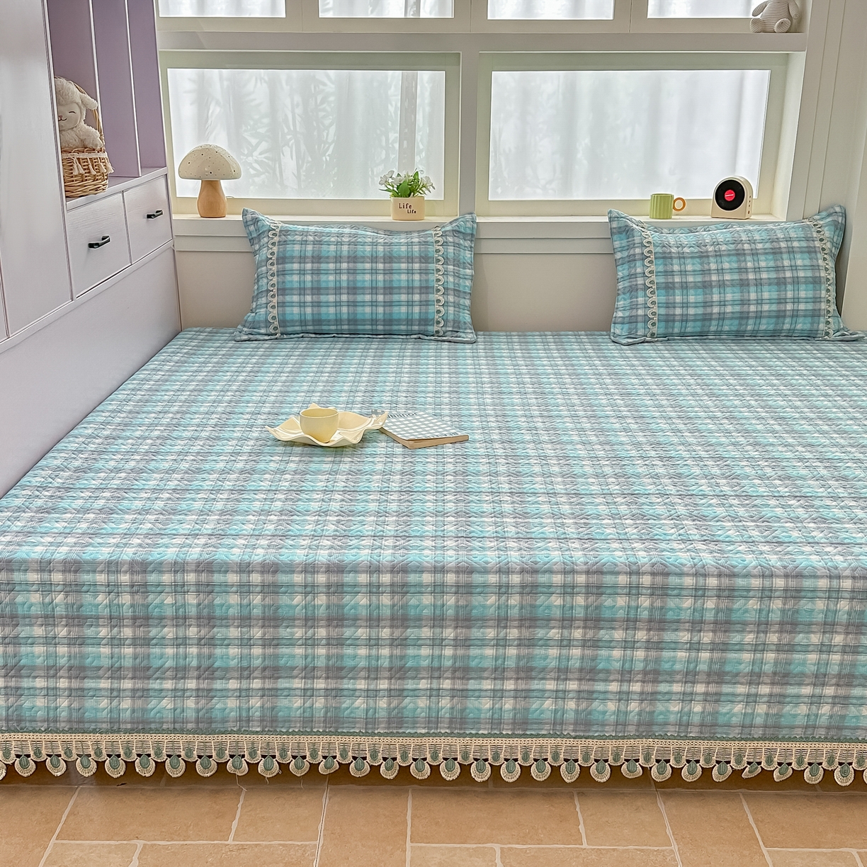 91家纺网 家纺一手货源 找家纺 手艺人家纺 2026新款小清新水洗全棉纯棉印花床盖炕盖-第三批 SX16