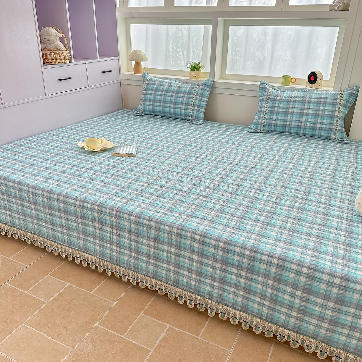 91家纺网 家纺一手货源 找家纺 手艺人家纺 2026新款小清新水洗全棉纯棉印花床盖炕盖-第三批 SX16