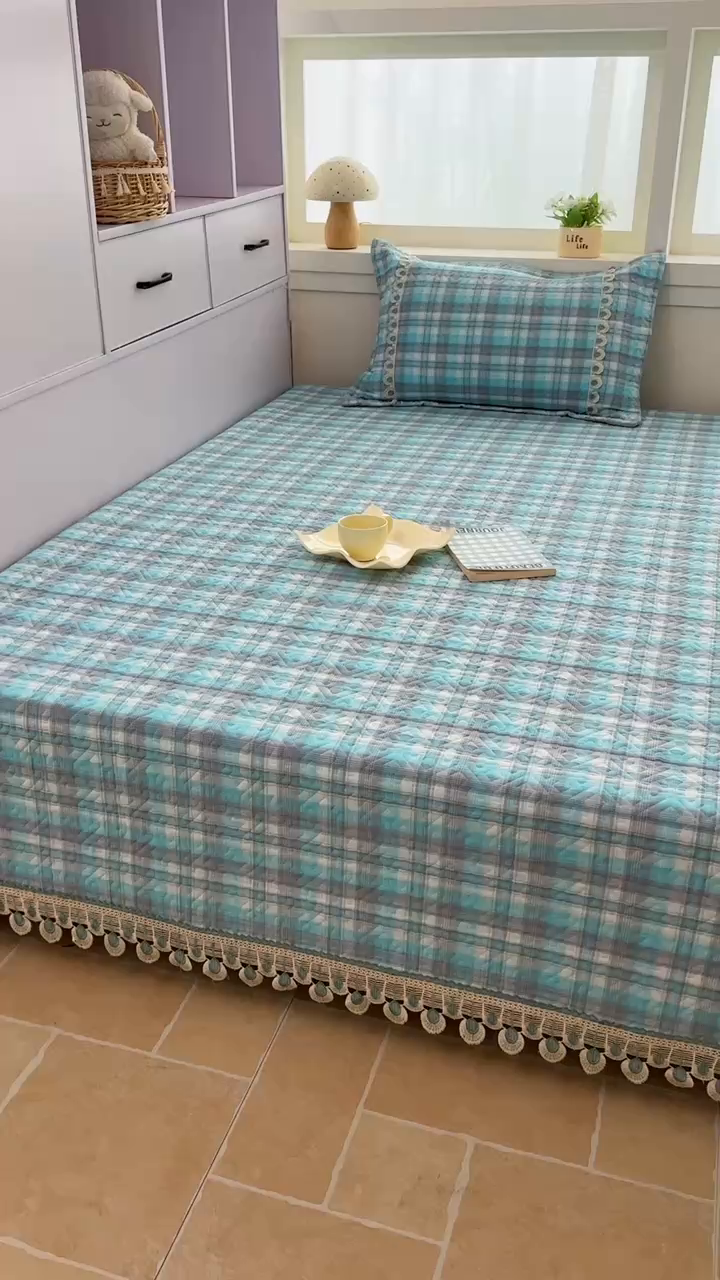 91家纺网 家纺一手货源 找家纺 手艺人家纺 2026新款小清新水洗全棉纯棉印花床盖炕盖-第三批 SX16