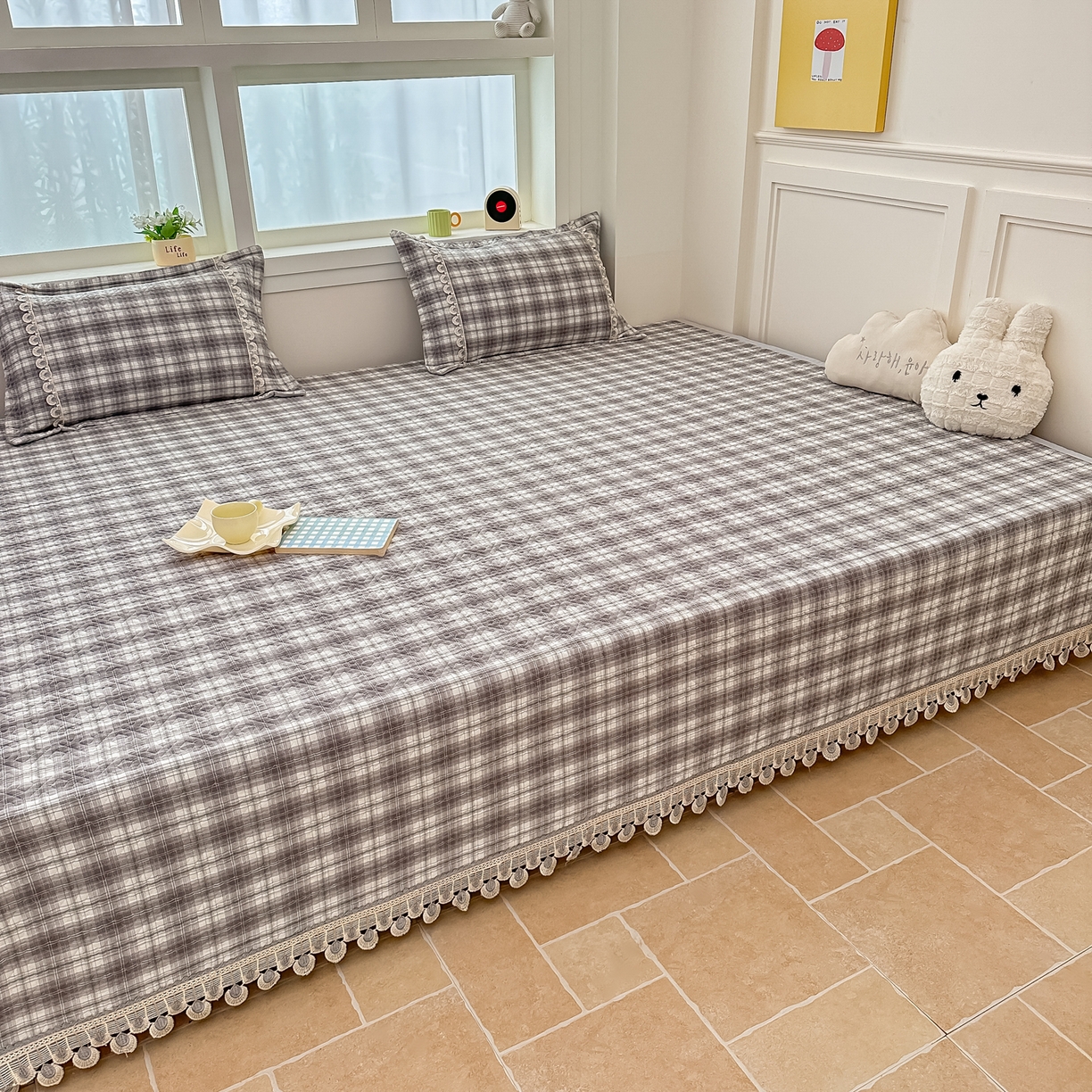 91家纺网 家纺一手货源 找家纺 手艺人家纺 2026新款小清新水洗全棉纯棉印花床盖炕盖-第三批 SX17