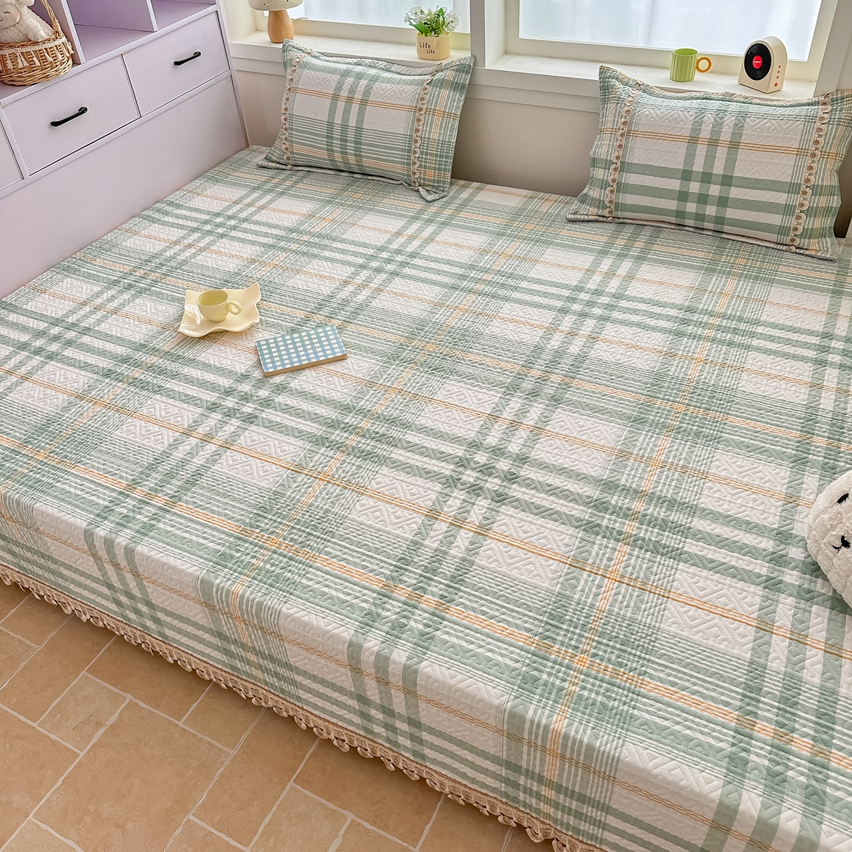 手艺人家纺 2026新款小清新水洗全棉纯棉印花床盖炕盖-第三批 SX18