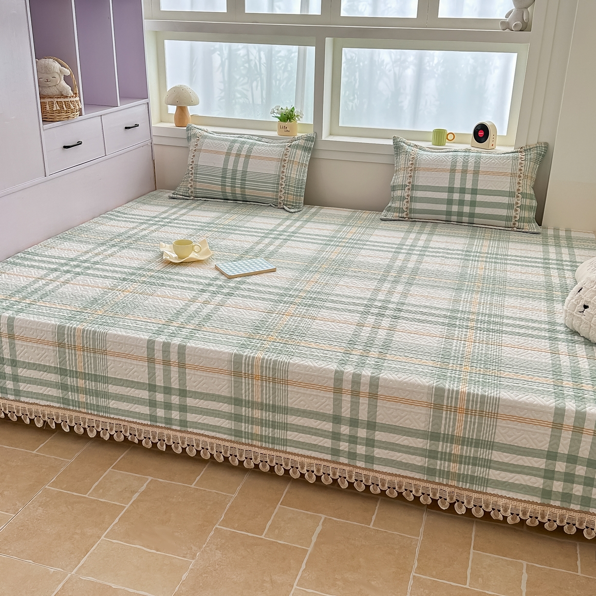 91家纺网 家纺一手货源 找家纺 手艺人家纺 2026新款小清新水洗全棉纯棉印花床盖炕盖-第三批 SX18