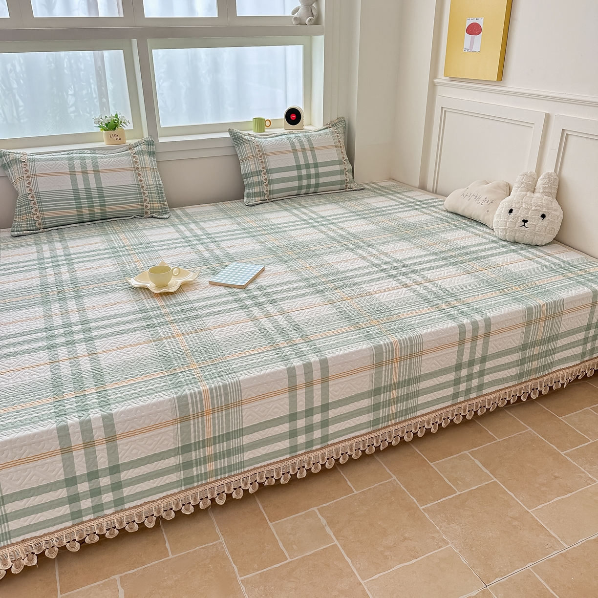 91家纺网 家纺一手货源 找家纺 手艺人家纺 2026新款小清新水洗全棉纯棉印花床盖炕盖-第三批 SX18