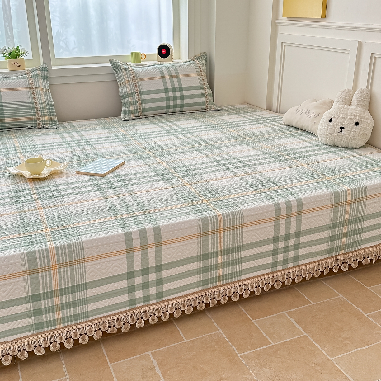 91家纺网 家纺一手货源 找家纺 手艺人家纺 2026新款小清新水洗全棉纯棉印花床盖炕盖-第三批 SX18