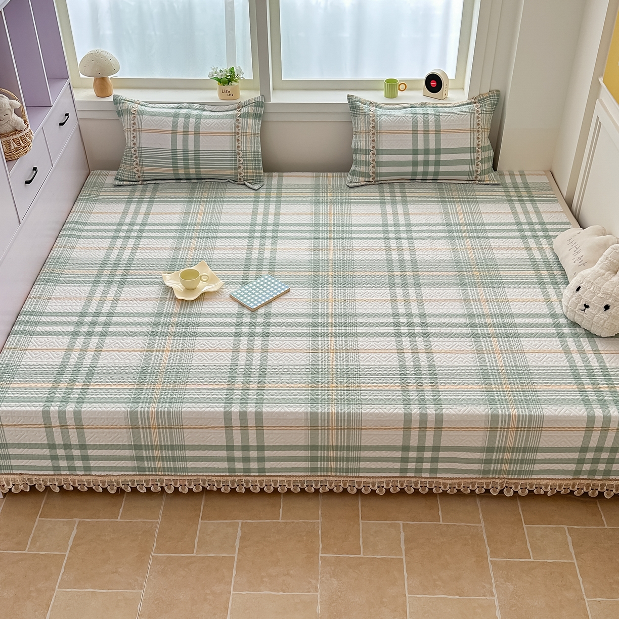 91家纺网 家纺一手货源 找家纺 手艺人家纺 2026新款小清新水洗全棉纯棉印花床盖炕盖-第三批 SX18