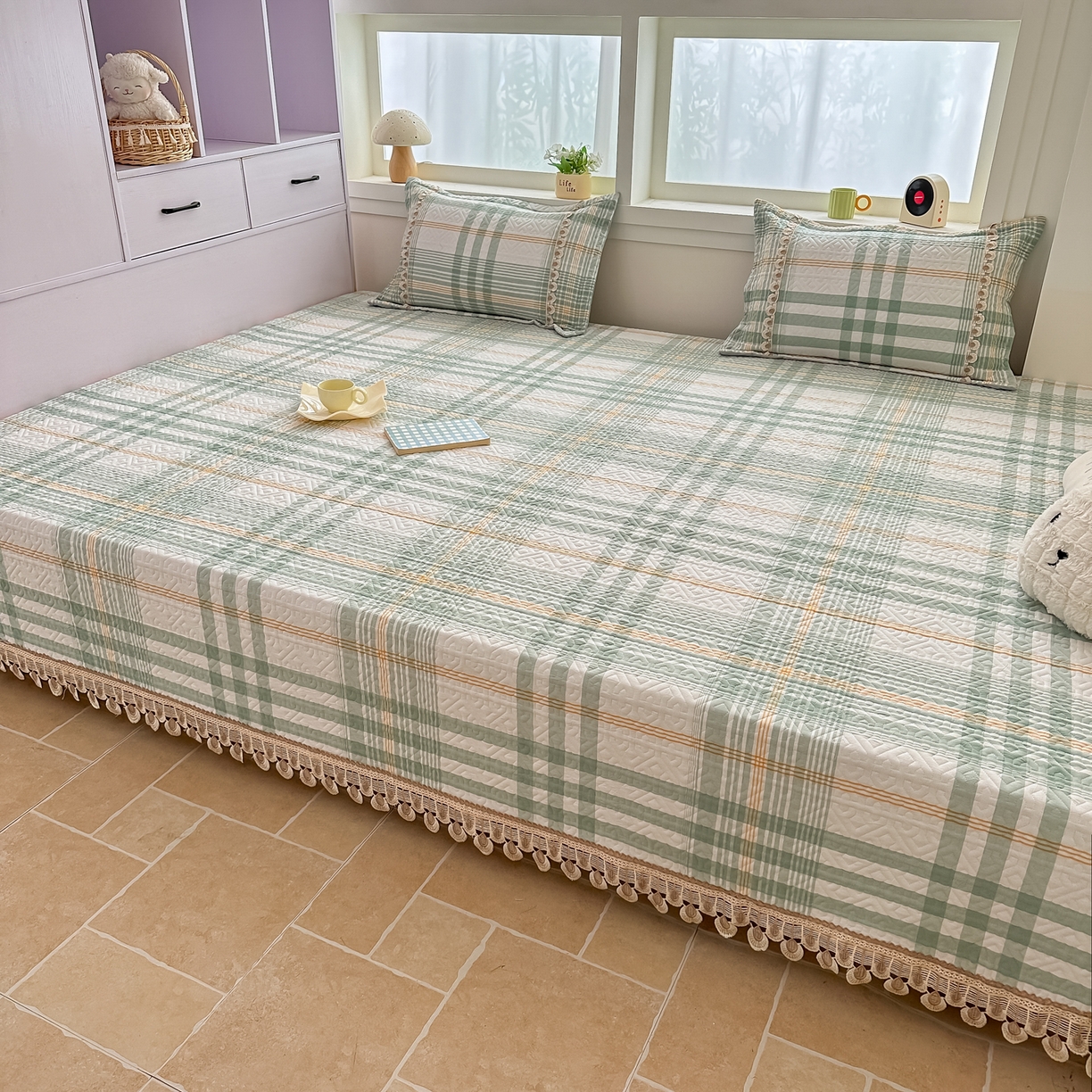 91家纺网 家纺一手货源 找家纺 手艺人家纺 2026新款小清新水洗全棉纯棉印花床盖炕盖-第三批 SX18