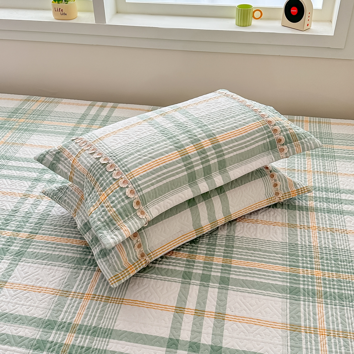 91家纺网 家纺一手货源 找家纺 手艺人家纺 2026新款小清新水洗全棉纯棉印花床盖炕盖-第三批 SX18