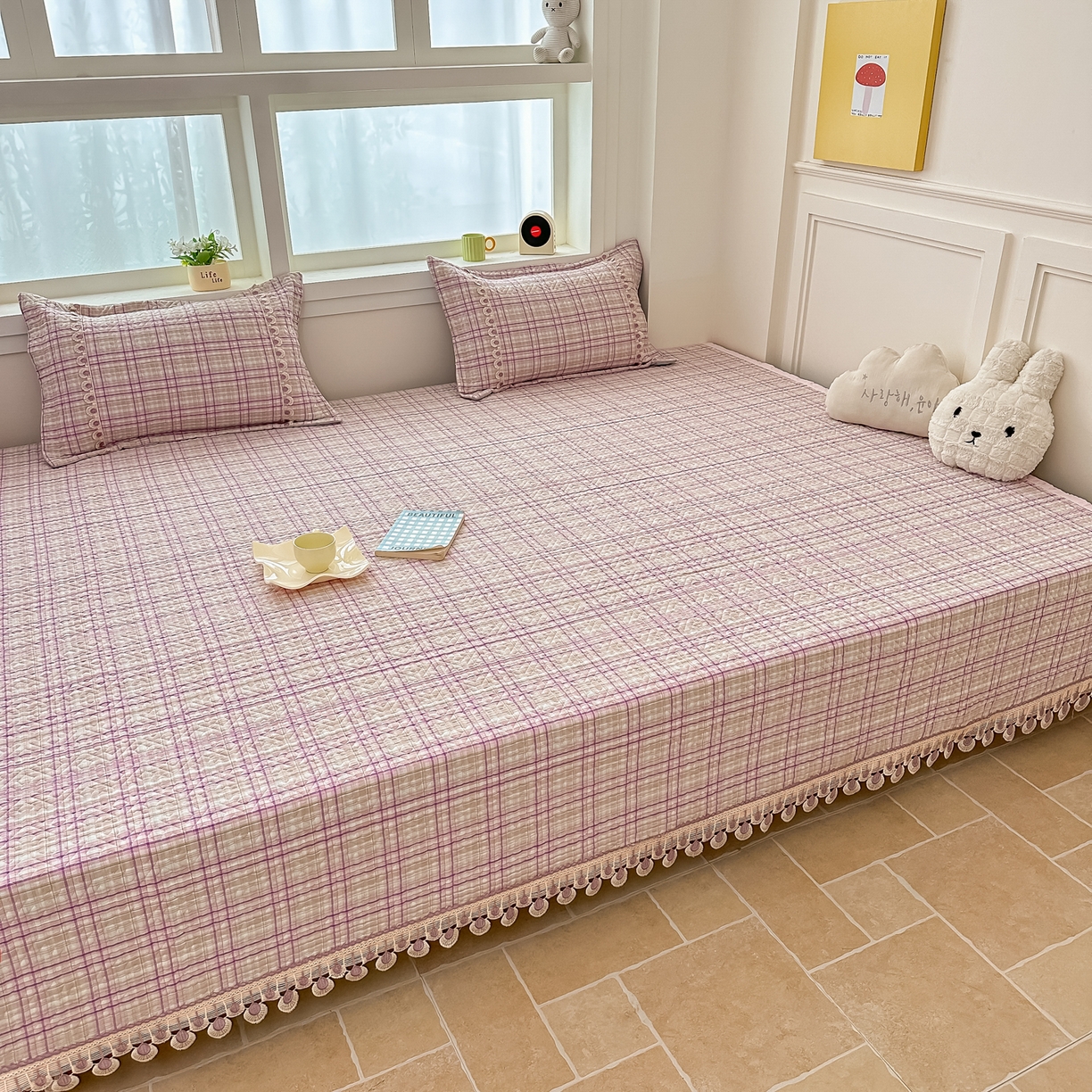 91家纺网 家纺一手货源 找家纺 手艺人家纺 2026新款小清新水洗全棉纯棉印花床盖炕盖-第三批 SX19