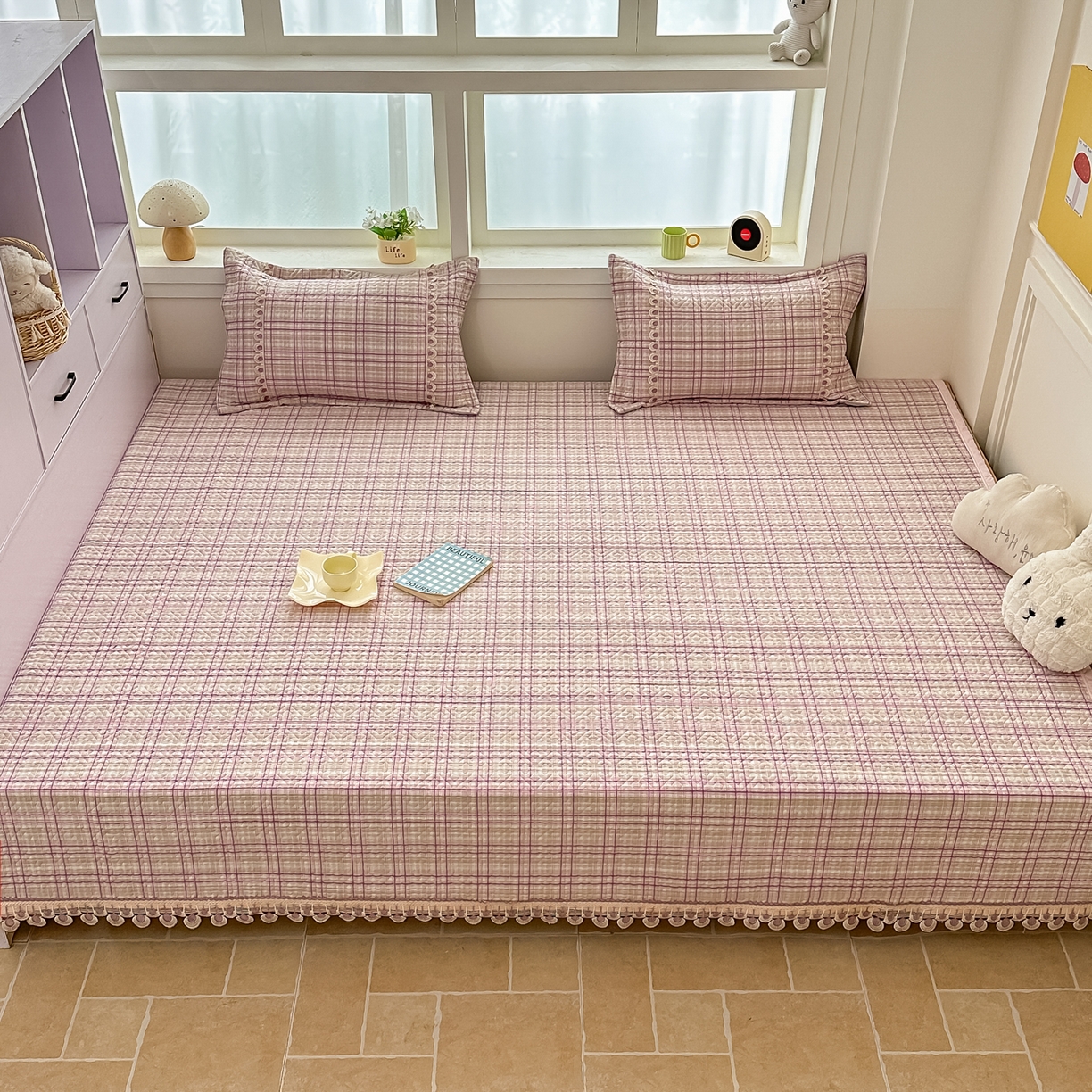 91家纺网 家纺一手货源 找家纺 手艺人家纺 2026新款小清新水洗全棉纯棉印花床盖炕盖-第三批 SX19