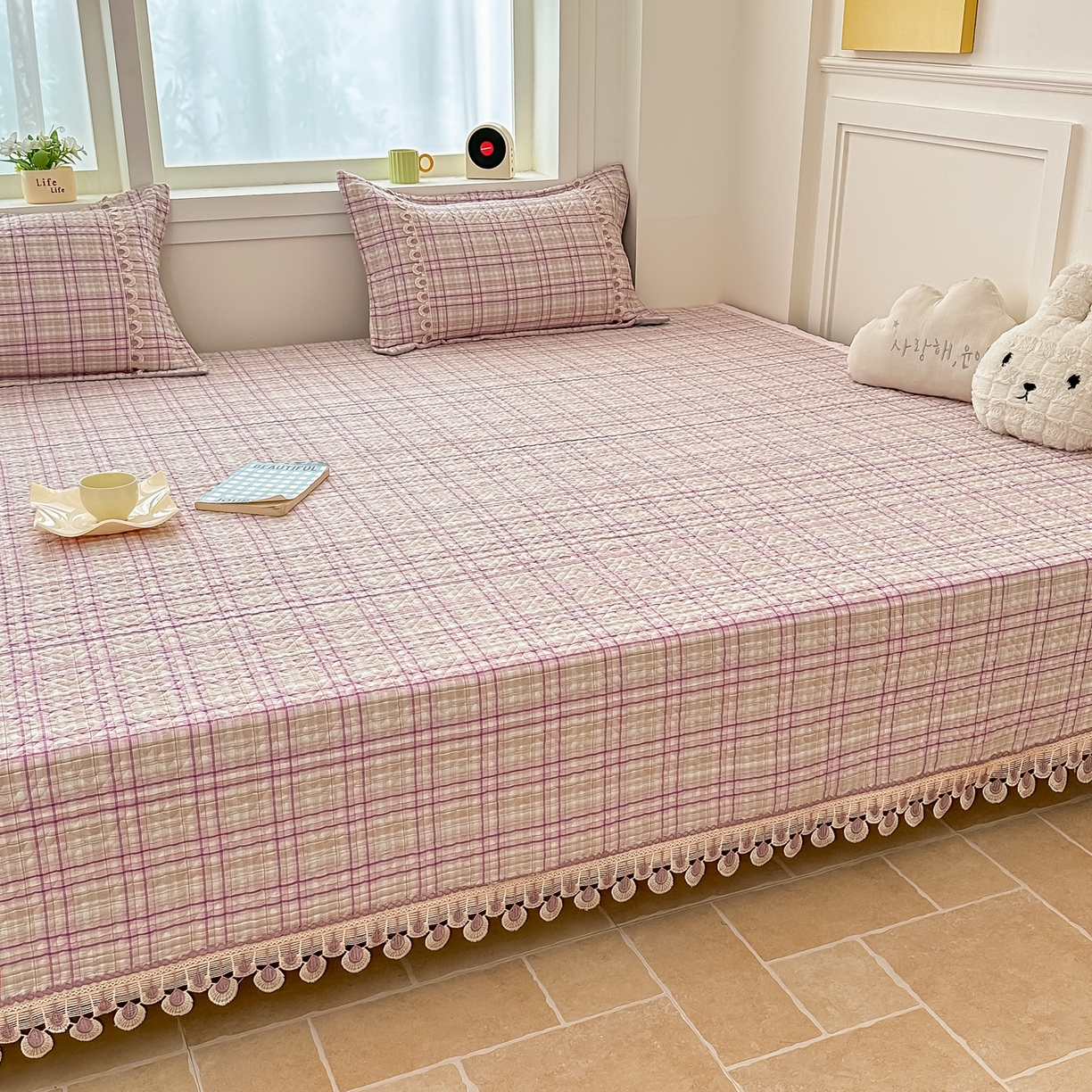 91家纺网 家纺一手货源 找家纺 手艺人家纺 2026新款小清新水洗全棉纯棉印花床盖炕盖-第三批 SX19