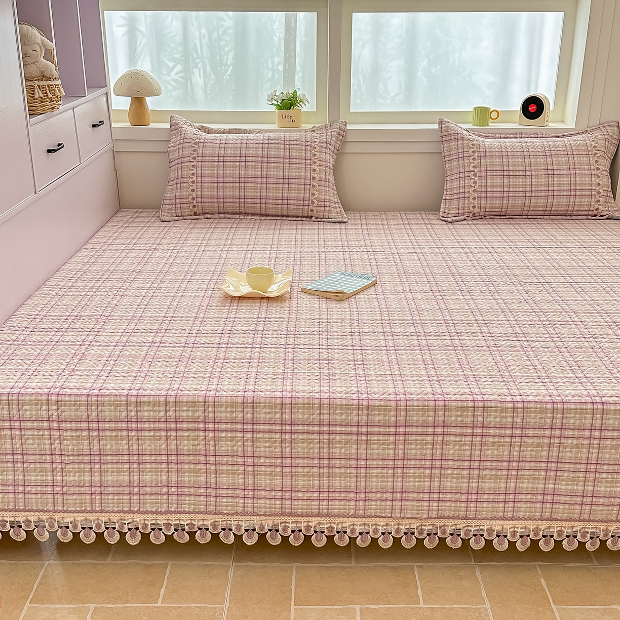 91家纺网 家纺一手货源 找家纺 手艺人家纺 2026新款小清新水洗全棉纯棉印花床盖炕盖-第三批 SX19