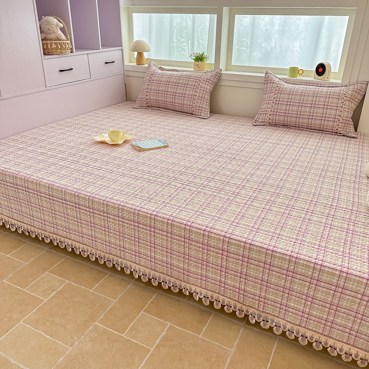 91家纺网 家纺一手货源 找家纺 手艺人家纺 2026新款小清新水洗全棉纯棉印花床盖炕盖-第三批 SX19