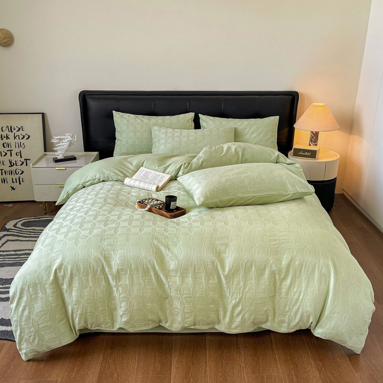 91家纺网 家纺一手货源 找家纺 （总）乐家毛巾被（工厂自产自销） 2026春夏新款全棉60S长绒棉立体厚织提花四件套