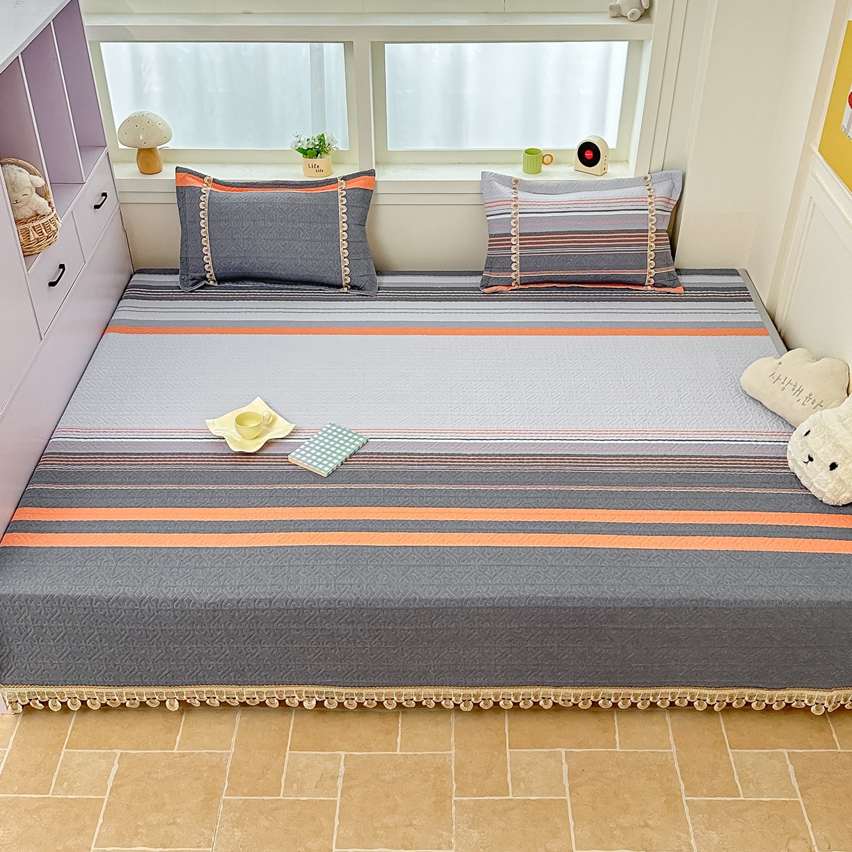 91家纺网 家纺一手货源 找家纺 手艺人家纺 2026新款小清新水洗全棉纯棉印花床盖炕盖-第三批 SX20