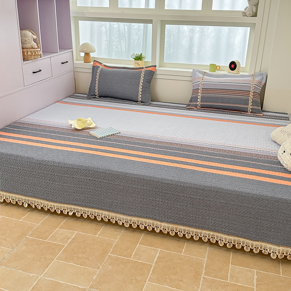 91家纺网 家纺一手货源 找家纺 手艺人家纺 2026新款小清新水洗全棉纯棉印花床盖炕盖-第三批 SX20