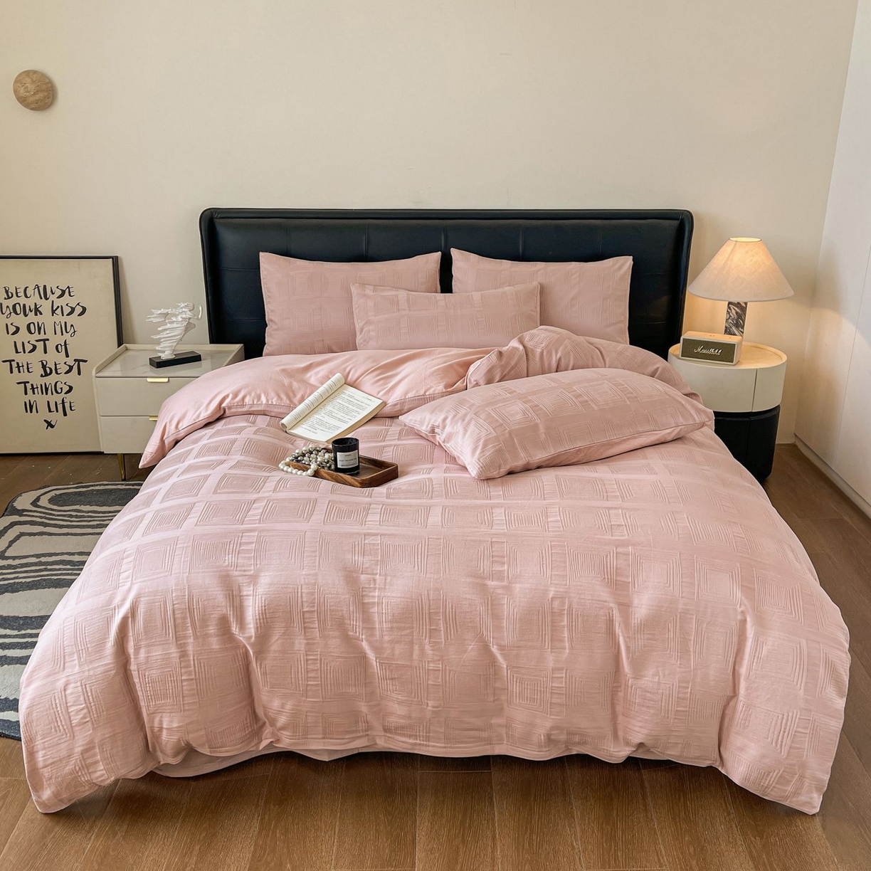 91家纺网 家纺一手货源 找家纺 （总）乐家毛巾被（工厂自产自销） 2026春夏新款全棉60S长绒棉立体厚织提花四件套