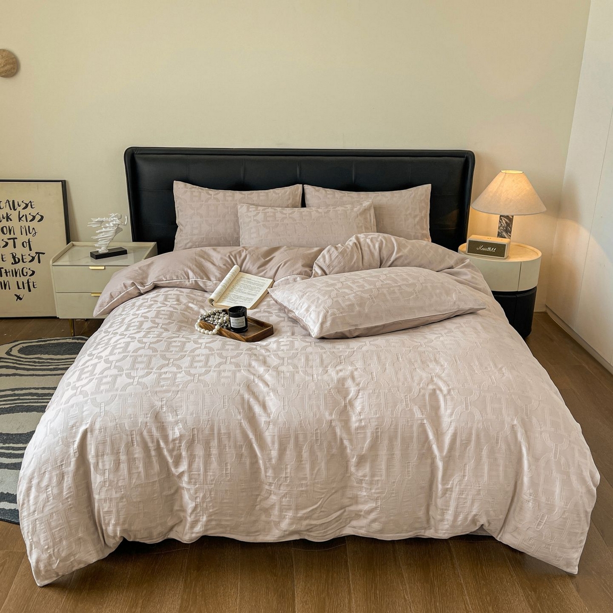 91家纺网 家纺一手货源 找家纺 （总）乐家毛巾被（工厂自产自销） 2026春夏新款全棉60S长绒棉立体厚织提花四件套