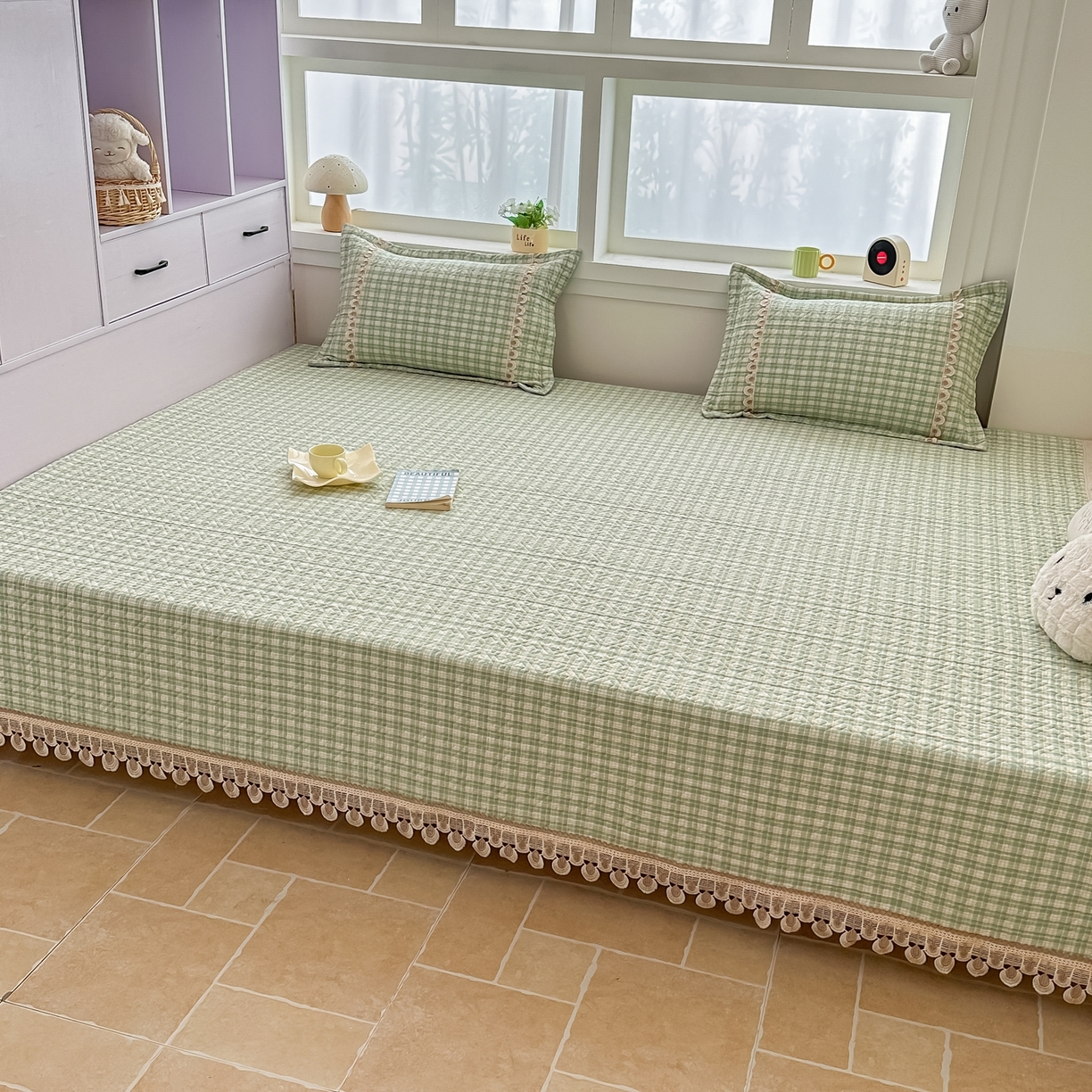 91家纺网 家纺一手货源 找家纺 手艺人家纺 2026新款小清新水洗全棉纯棉印花床盖炕盖-第三批 SX21