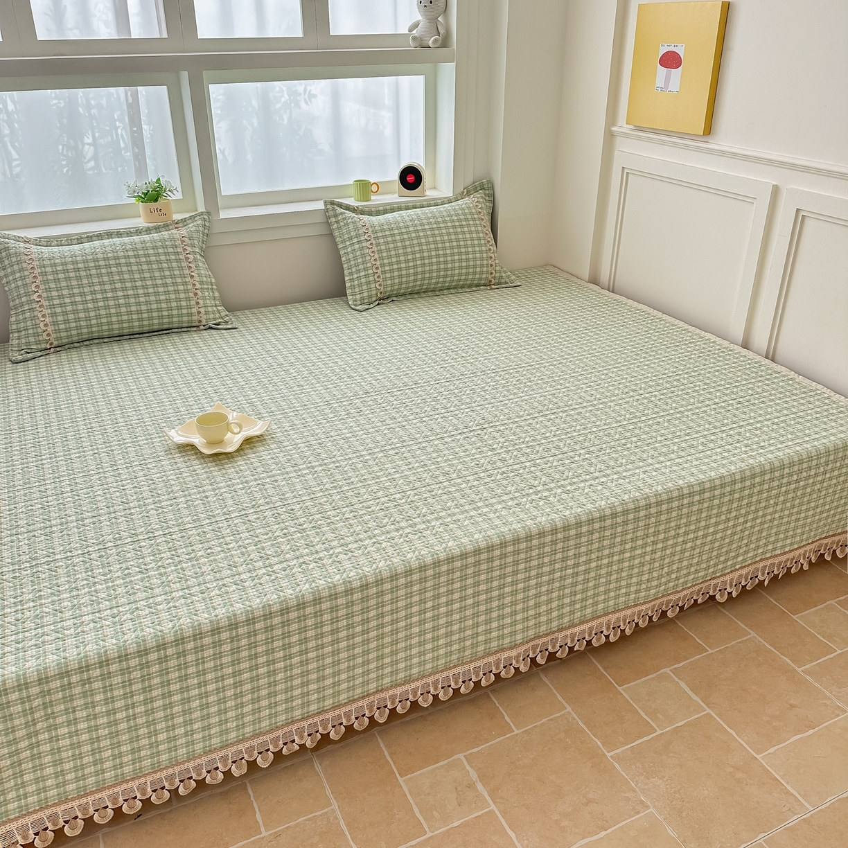 91家纺网 家纺一手货源 找家纺 手艺人家纺 2026新款小清新水洗全棉纯棉印花床盖炕盖-第三批 SX21