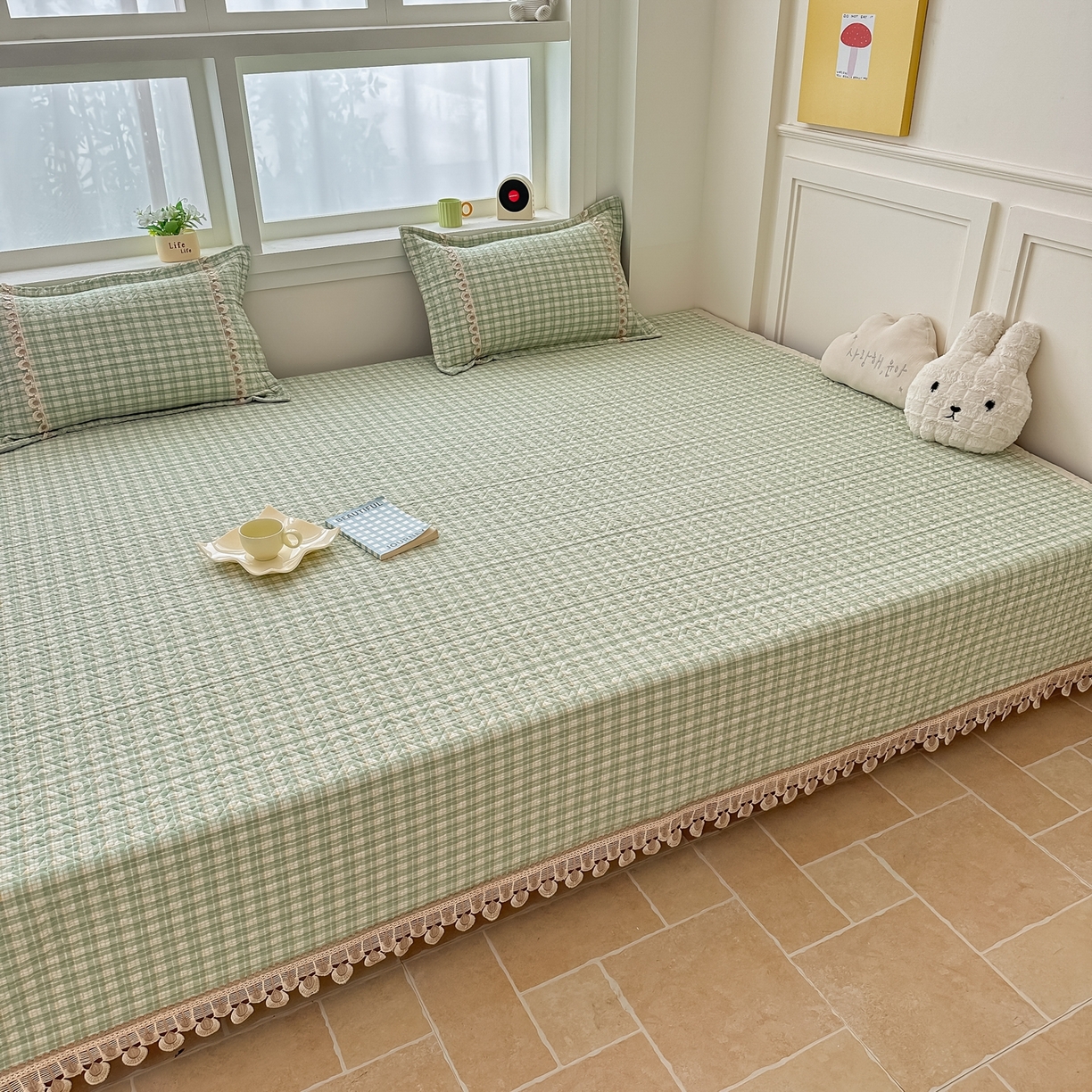 91家纺网 家纺一手货源 找家纺 手艺人家纺 2026新款小清新水洗全棉纯棉印花床盖炕盖-第三批 SX21